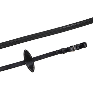 Rênes Montar caoutchouc sans boucle cuir tanné Rênes Montar caoutchouc sans boucle cuir tanné