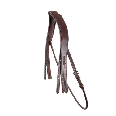 Tétière de bride Montar cuir tanné sous gorge ronde Marron Tétière de bride Montar cuir tanné sous gorge ronde Marron