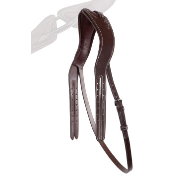 Tétière Montar adapté cuir tanné noir/crème Tétière Montar adapté cuir tanné noir/crème