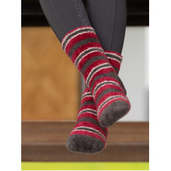 Chaussettes rayées Sabrina Mini LeMieux Ember Bordeaux