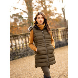 Doudoune sans manches LeMieux matelassé Harper Longline femme Alpine Marron Doudoune sans manches LeMieux matelassé Harper Longline femme Alpine Marron