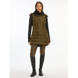 Doudoune sans manches LeMieux matelassé Harper Longline femme Alpine Marron Doudoune sans manches LeMieux matelassé Harper Longline femme Alpine Marron