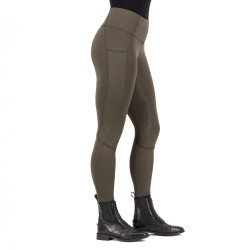 Legging d'équitation Euro-Star Breez FullGrip Huile foncé Marron
