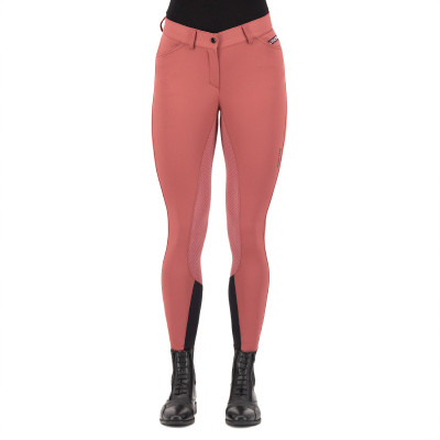 Pantalon d'équitation Euro-Star Arista Fashion Diamond FullGrip Rouan rouge