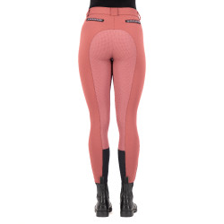 Pantalon d'équitation Euro-Star Arista Fashion Diamond FullGrip Rouan rouge