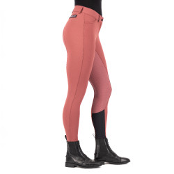 Pantalon d'équitation Euro-Star Arista Fashion Diamond FullGrip Rouan rouge