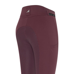 Pantalon d'équitation Euro-star Equitation Queen Diamond FullGrip été Baie noire Bordeaux