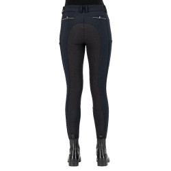 Pantalon d'équitation Euro-Star Arielle thermaline FullGrip Noir