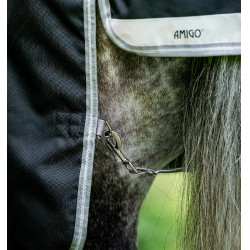 Couverture Horseware Amigo Bravo 12 XL 0g Noir / gris titanium / argent
