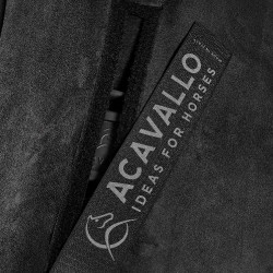 Amortisseur Piuma WFS avec poche et rehausse en suède à l'avant Acavallo Noir Amortisseur Piuma WFS avec poche et rehausse en suède à l'avant Acavallo Noir