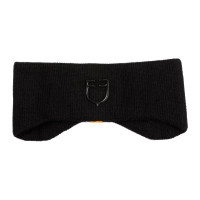 Bandeau Equestro unisexe en laine côtelée avec protection d'oreilles et logo Noir