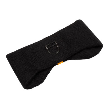 Bandeau Equestro unisexe en laine côtelée avec protection d'oreilles et logo Bandeau Equestro unisexe en laine côtelée avec protection d'oreilles et logo