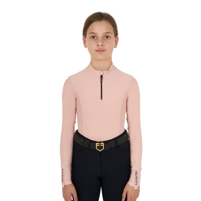 Base Layer Equestro d'entraînement à manches longues fille Rose cameo