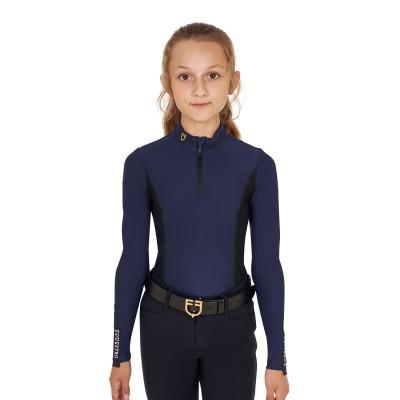 Base Layer Equestro d'entraînement à manches longues fille Marine blazer