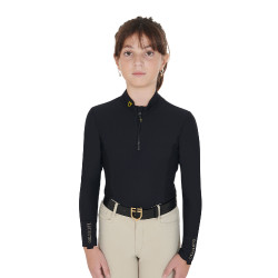 Base Layer Equestro d'entraînement à manches longues fille Noir