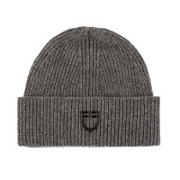 Bonnet Equestro unisexe en laine à texture tricotée Gris mélangé