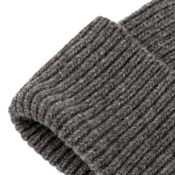 Bonnet Equestro unisexe en laine à texture tricotée Gris mélangé