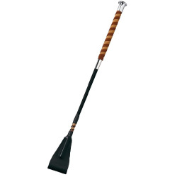 Cravache Fleck courte, poignée nubuck