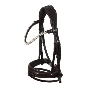 Bridon Ophelia en cuir de veau Acavallo Marron / marron