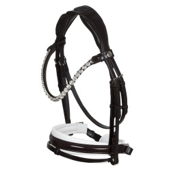 Bridon Ophelia en cuir de veau Acavallo Marron / blanc