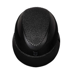 Casque Luxe avec large visière et strass homologué EN 1384-2023 Equestro Noir / noir