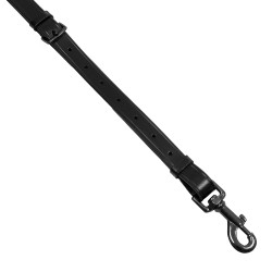 Collier de chasse et martingale en cuir amovible Equestro Noir