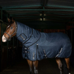 Couvre-cou de paddock en tissu rip-stop Equestro Marine Bleu marine Couvre-cou de paddock en tissu rip-stop Equestro Marine Bleu marine