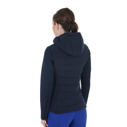 Doudoune à capuche Equestro femme en mélange technique Marine blazer Bleu marine