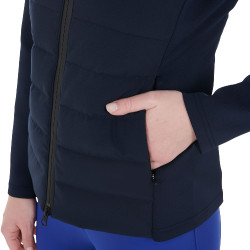 Doudoune à capuche Equestro femme en mélange technique Marine blazer Bleu marine