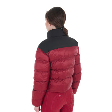Doudoune courte femme en tissu stretch Equestro Doudoune courte femme en tissu stretch Equestro