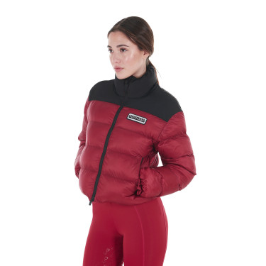 Doudoune courte femme en tissu stretch Equestro Doudoune courte femme en tissu stretch Equestro
