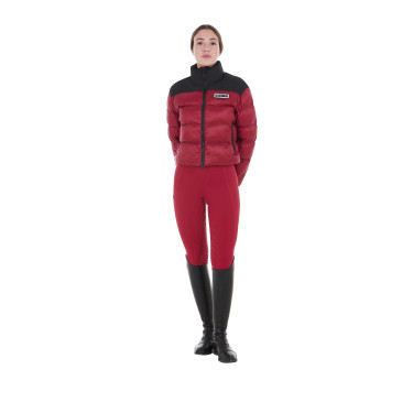 Doudoune courte femme en tissu stretch Equestro Doudoune courte femme en tissu stretch Equestro