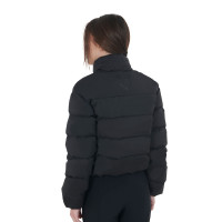 Doudoune courte femme en tissu stretch Equestro Noir