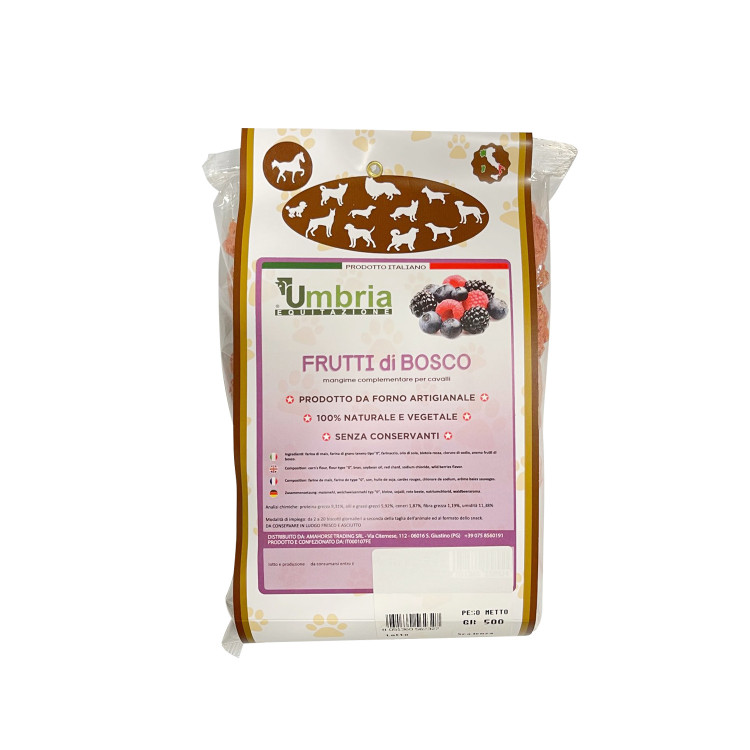 Friandises pour chevaux aux baies 500 g Umbria Equitazione