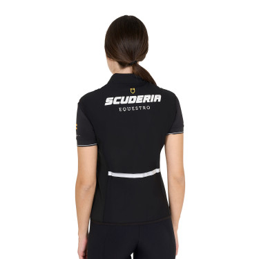 Gilet slim fit femme collection Scuderia en tissu technique Equestro Gilet slim fit femme collection Scuderia en tissu technique Equestro