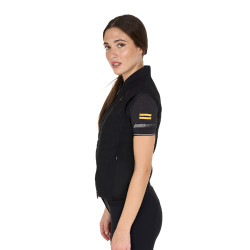 Gilet slim fit femme collection Scuderia en tissu technique Equestro Noir
