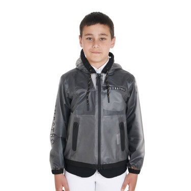 Imperméable coupe-vent enfant avec capuche zippée Equestro Imperméable coupe-vent enfant avec capuche zippée Equestro