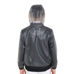 Imperméable coupe-vent enfant avec capuche zippée Equestro Gris Imperméable coupe-vent enfant avec capuche zippée Equestro Gris