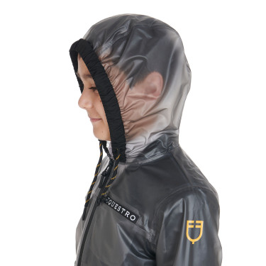 Imperméable coupe-vent enfant avec capuche zippée Equestro Imperméable coupe-vent enfant avec capuche zippée Equestro