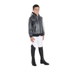 Imperméable coupe-vent enfant avec capuche zippée Equestro Gris Imperméable coupe-vent enfant avec capuche zippée Equestro Gris