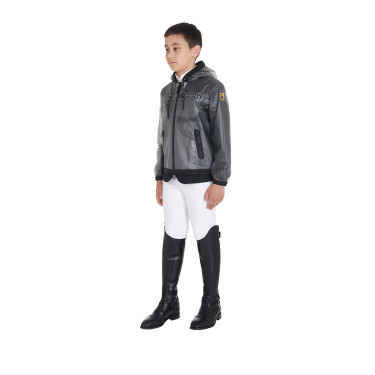 Imperméable coupe-vent enfant avec capuche zippée Equestro Imperméable coupe-vent enfant avec capuche zippée Equestro