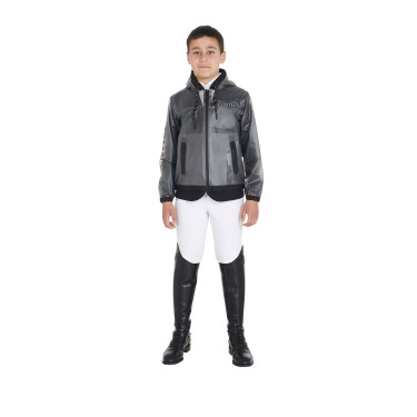 Imperméable coupe-vent enfant avec capuche zippée Equestro Imperméable coupe-vent enfant avec capuche zippée Equestro