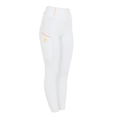 Legging femme avec doublure en polaire Equestro Blanc