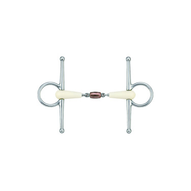 Mors Happy Mouth en cuivre avec branches et double brisure Mors Happy Mouth en cuivre avec branches et double brisure