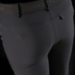 Pantalon Equestro slim fit homme Ridertechnology avec coutures thermosoudée Noir