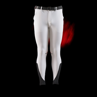 Pantalon Equestro slim fit homme Ridertechnology full grip Blanc