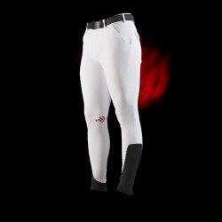 Pantalon Equestro slim fit homme Ridertechnology full grip Blanc