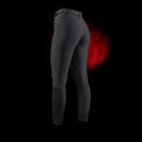Pantalon slim fit femme Equestro Ridertechnology avec coutures thermosoudées Noir