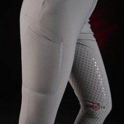 Pantalon slim fit femme Equestro Ridertechnology full grip Oiseau moqueur Gris Pantalon slim fit femme Equestro Ridertechnology full grip Oiseau moqueur Gris
