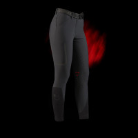 Pantalon slim fit femme Equestro Ridertechnology full grip Noir